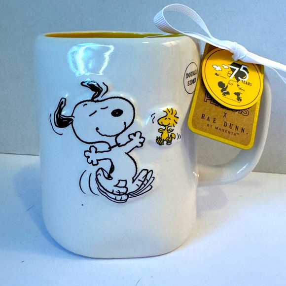 Rae Dunn | Dining | Rae Dunn Peanuts White Mug With Snoopy And ...
